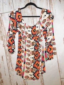 Off-Shoulder Aztec Top