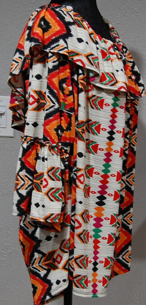 Off-Shoulder Aztec Top