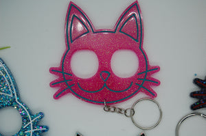 Kitty Cat Face Keychain