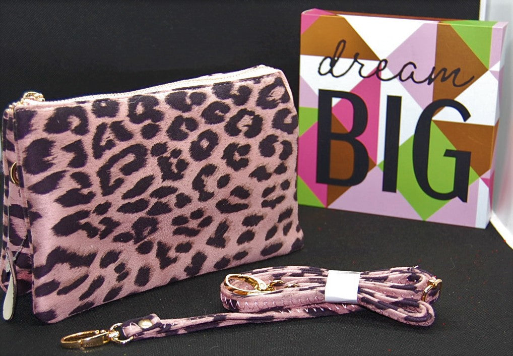 Liz Custom Classic Crossbody Bag - Rose Leopard